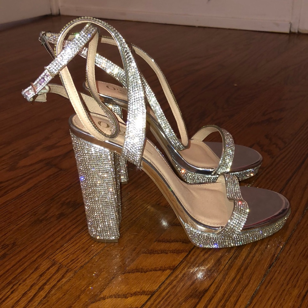 HALLOWEEN 🎃🎃Sparkle sequin strappy block heels